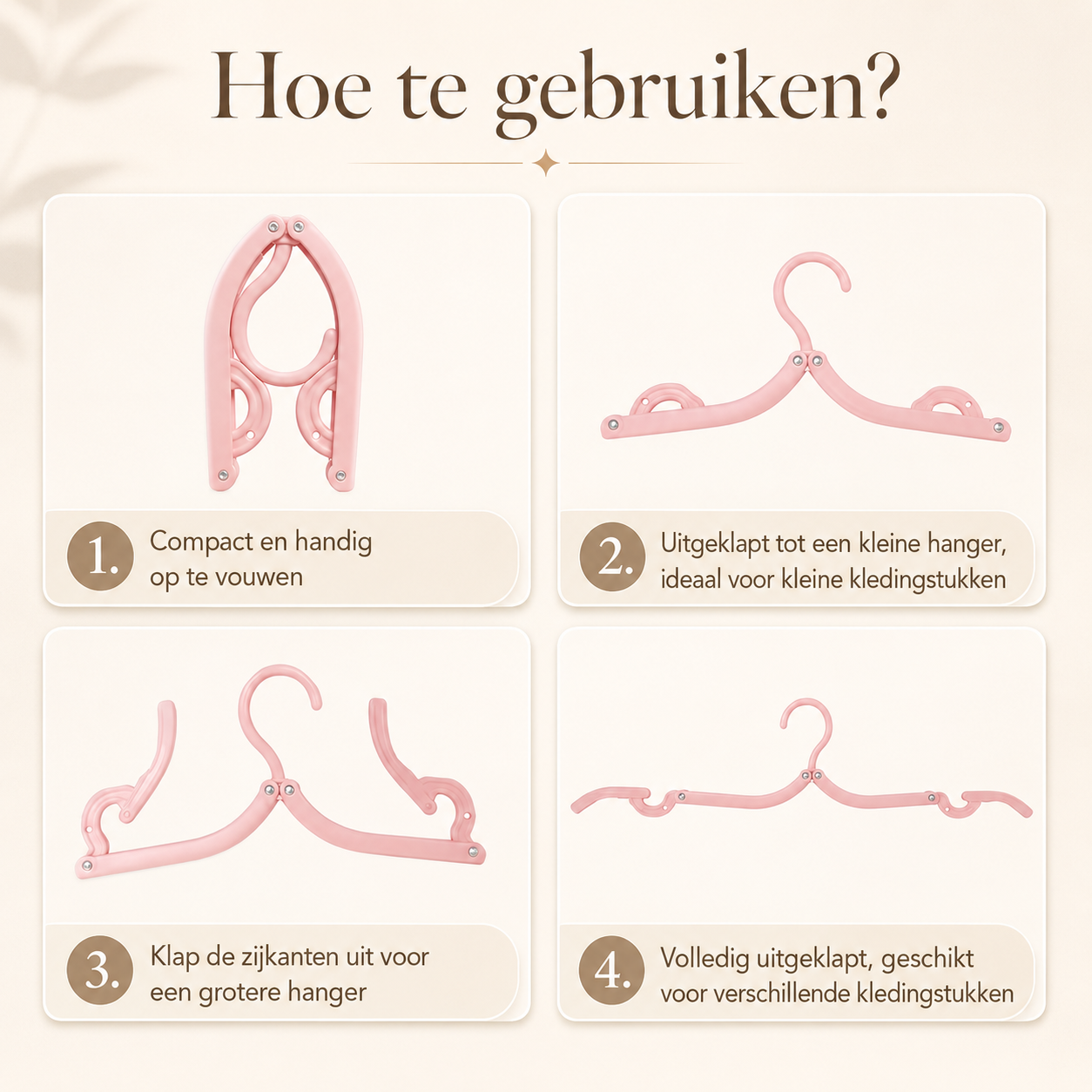 Opvouwbare hangers
