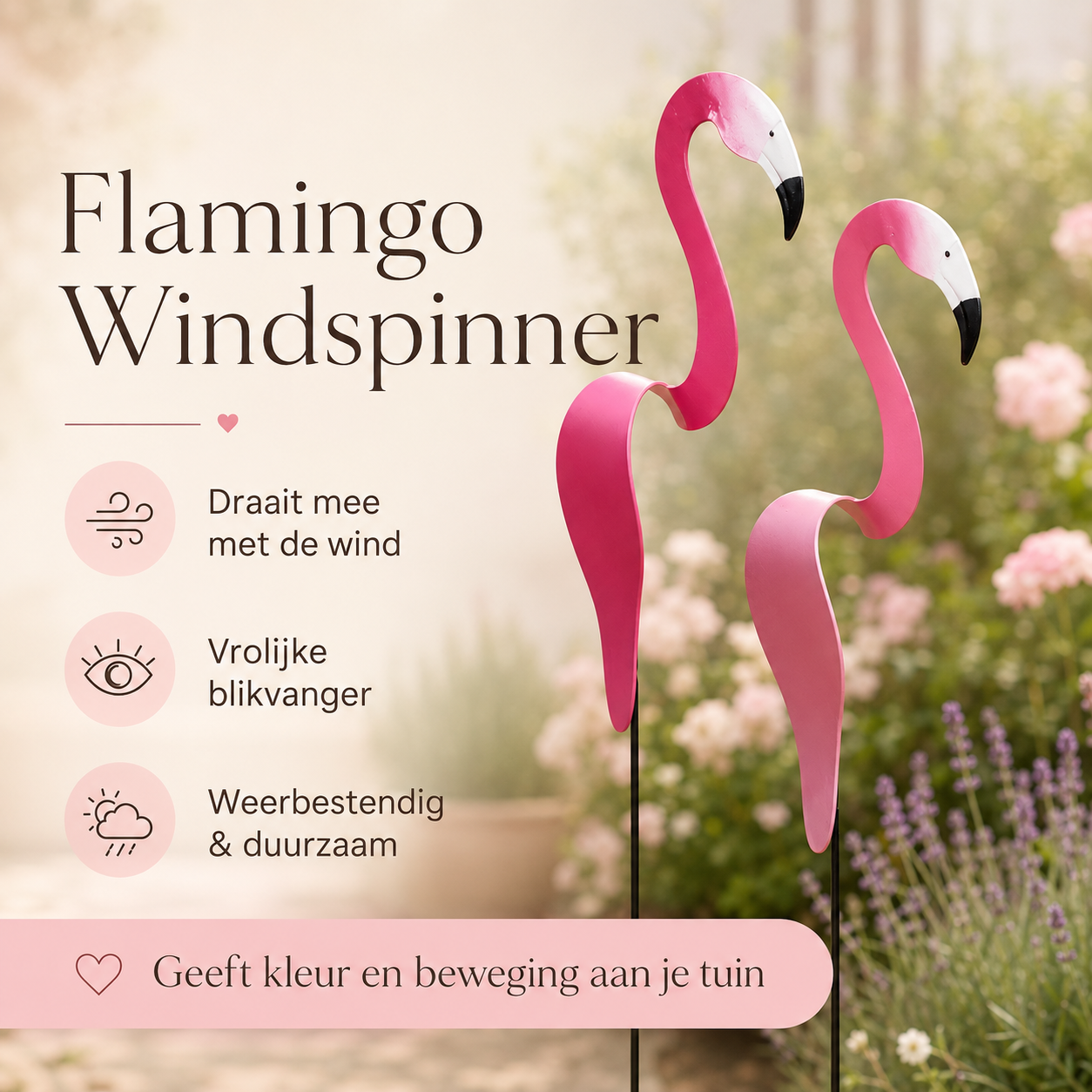 Flamingo Tuin Windspinner