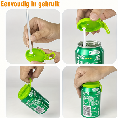 KnoeiVrij Blikdeksel met Rietje